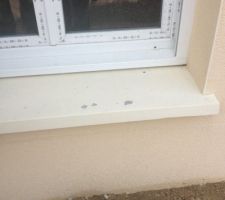 L'appuie fen&ecirc;tre est &agrave; reprendre