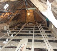 Retrait du vieux plancher bois