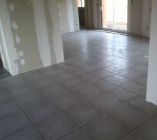 Salon et vue sur s&eacute;jour au fond