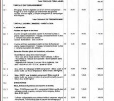 Devis maçonnerie - page 1