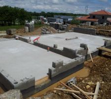 La dalle est coulée.