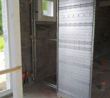 Porte &agrave; galandage WC