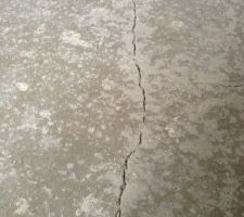 Fissure sur dalle beton
