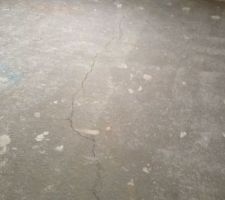 Fissure sur dalle beton