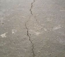 Fissure sur dalle beton