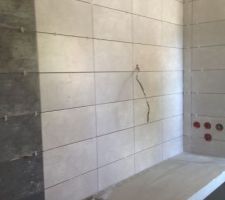 Vue du d&eacute;but de fa&iuml;ence salle de bain rdc