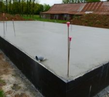 Dalle fraichement coul&eacute;e de l'apr&egrave;s-midi