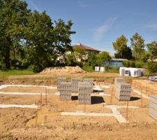 Vue c&ocirc;t&eacute; nord - Mat&eacute;riaux pour le soubassement
