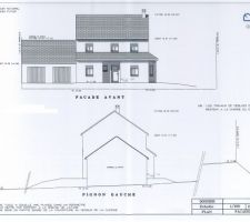 Plans : façade avant   pignon gauche