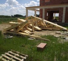 Réception charpente sur chantier