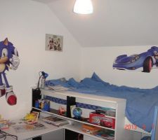 Mon fils a recu les stickers de son h&eacute;ros pr&eacute;f&eacute;r&eacute; : sonic