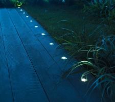 Eclairage au sol pour allées et terrasses