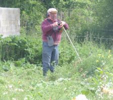Mon beau père en jardinier..