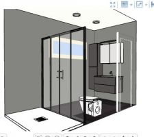 Vue  - salle de bain parentale