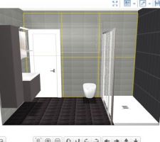 Vue  - salle de bain parentale