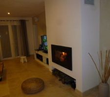 La cheminée en action