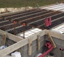 Les hourdis et les poutres béton sont prêts à accueillir le plancher !