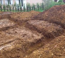 Le terrassier creuse les fondations