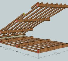 Charpente des combles à amménager