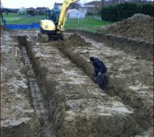 Tranch&eacute;es de fondation 80cm de profondeur 50cm de large
