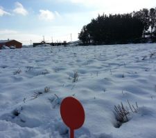 Vu de notre terrain depuis la pente !