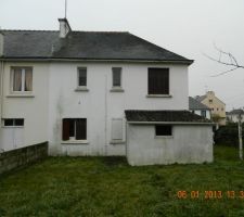 Façade arrière côté jardin (N - N/E)