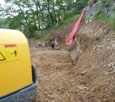 Enrochement apres terrassement