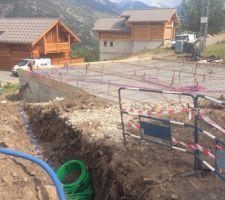 La tranchée pour l'eau