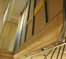 Cloison de salle de bain avec renfort pour le meuble