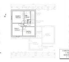 Voilà à peu près à quoi ça ressemble (évidemment, l'archi a dessiné un truc mieux conçu et moins spacieux, là c'est à 130 m²)