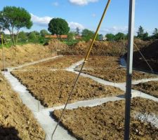 Les fondations sont coul&eacute;es