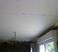 Pose du plafond en placo