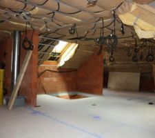 Isolation des combles   tirage de la pieuvre électrique