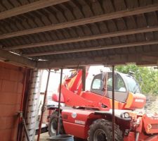 Pose des hourdis au niveau du carport