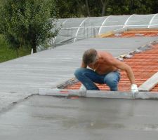 Coul&eacute;e de la dalle sup&eacute;rieure.