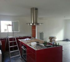 Hotte install&eacute;e