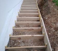 Coffrage escalier extérieur