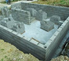 D&eacute;but d'&eacute;l&eacute;vation des murs