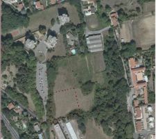 Image du terrain qui va être loti vu du ciel