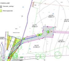 Plan du lotissement avec division en lots, nous serons sur le lot 4