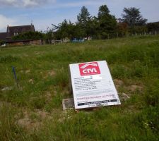 Notre beau panneau dans notre terain