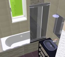 Salle de bain
(réalisé par nous sous le logiciel Architecte Studio Pro)
