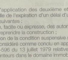 Contrat: conditions suspensives