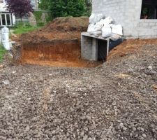 Terrassement de la descente de garage