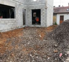 Remblaiement autour de la maison