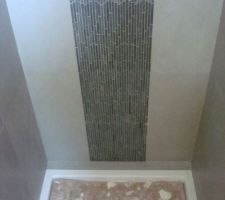 Carrelage gris noir douche