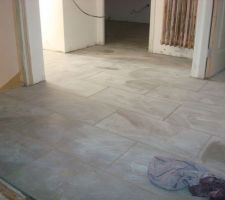 Pose carrelage couloir