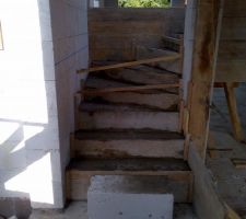 Construction de l'escalier