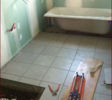 Carrelage dans la SDB