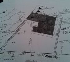 Schéma implantation de la maison sur terrain